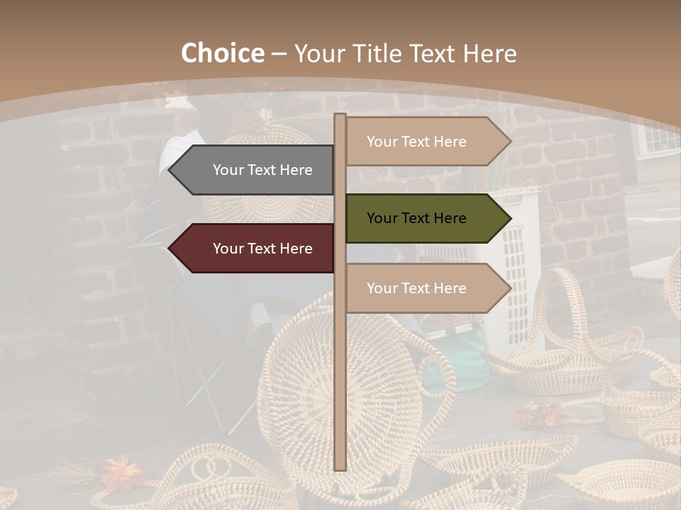 Charleston Sc - September 20: The Unique But Dying Art Of Sweet Grass Basket Weaving Is Still Practiced In The Carolinas, But May Be Lost In The Next Generation. PowerPoint Template