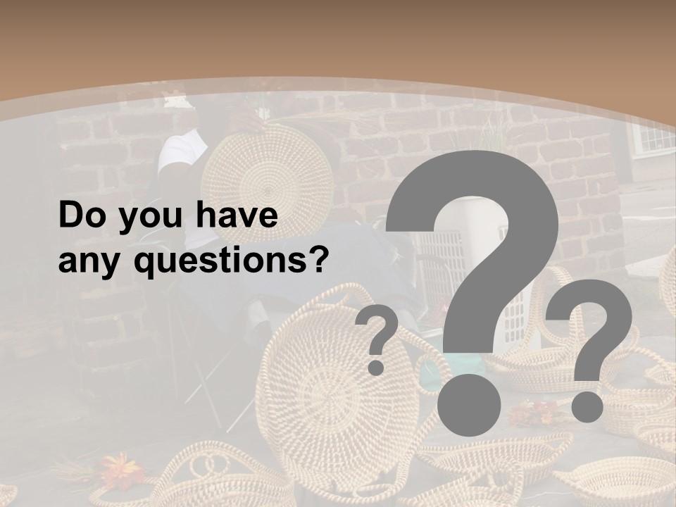 Charleston Sc - September 20: The Unique But Dying Art Of Sweet Grass Basket Weaving Is Still Practiced In The Carolinas, But May Be Lost In The Next Generation. PowerPoint Template