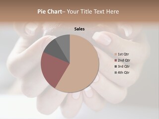 Apple In A Female Hand PowerPoint Template