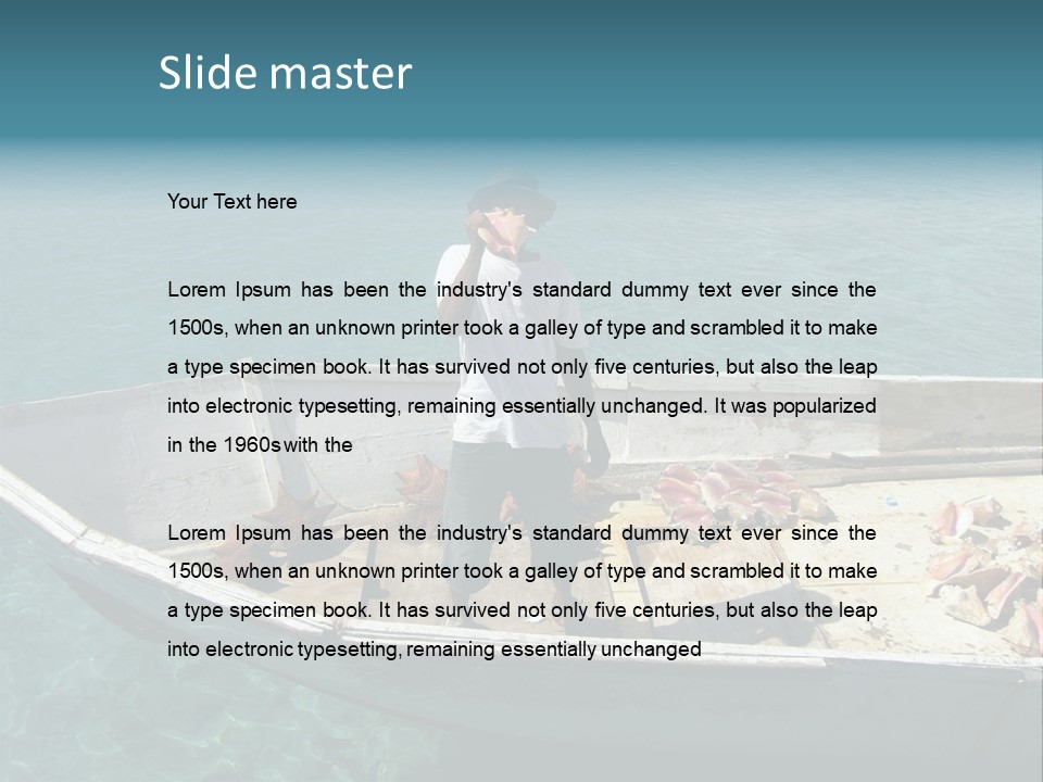 A Man Standing On A Boat In The Water PowerPoint Template