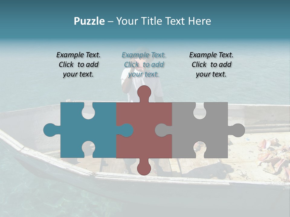 A Man Standing On A Boat In The Water PowerPoint Template