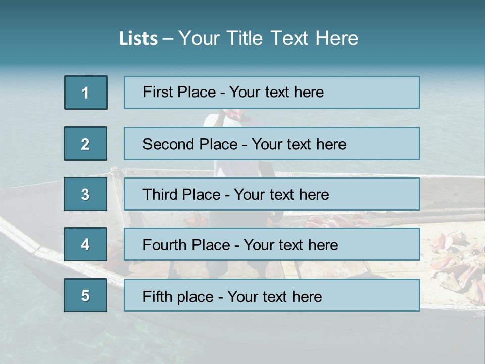 A Man Standing On A Boat In The Water PowerPoint Template