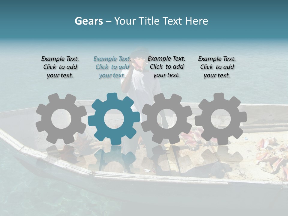 A Man Standing On A Boat In The Water PowerPoint Template