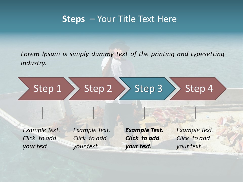 A Man Standing On A Boat In The Water PowerPoint Template