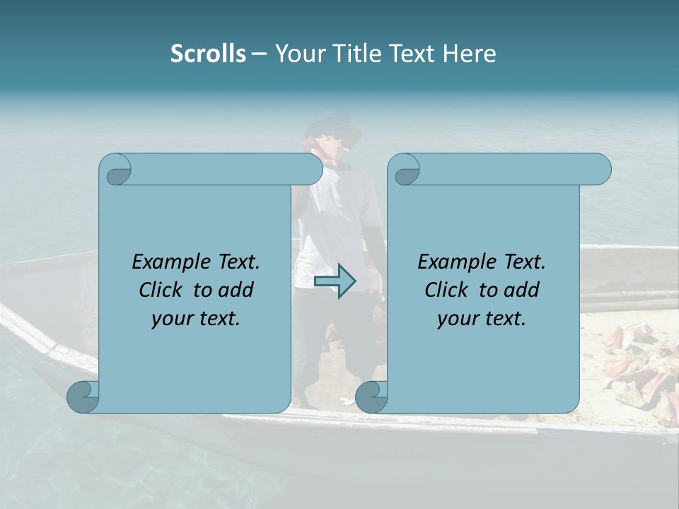 A Man Standing On A Boat In The Water PowerPoint Template