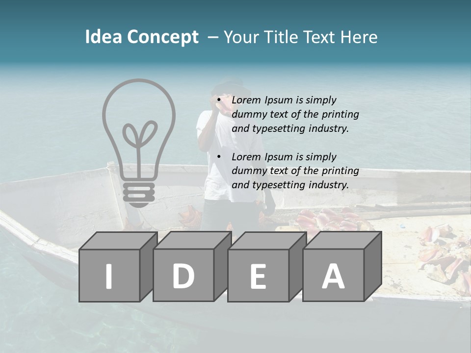 A Man Standing On A Boat In The Water PowerPoint Template