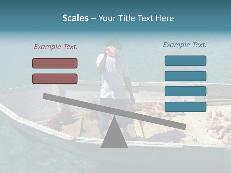 A Man Standing On A Boat In The Water PowerPoint Template