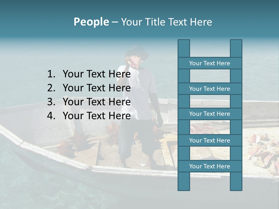 A Man Standing On A Boat In The Water PowerPoint Template