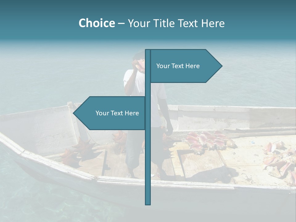 A Man Standing On A Boat In The Water PowerPoint Template