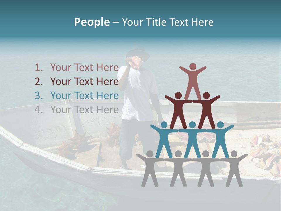 A Man Standing On A Boat In The Water PowerPoint Template