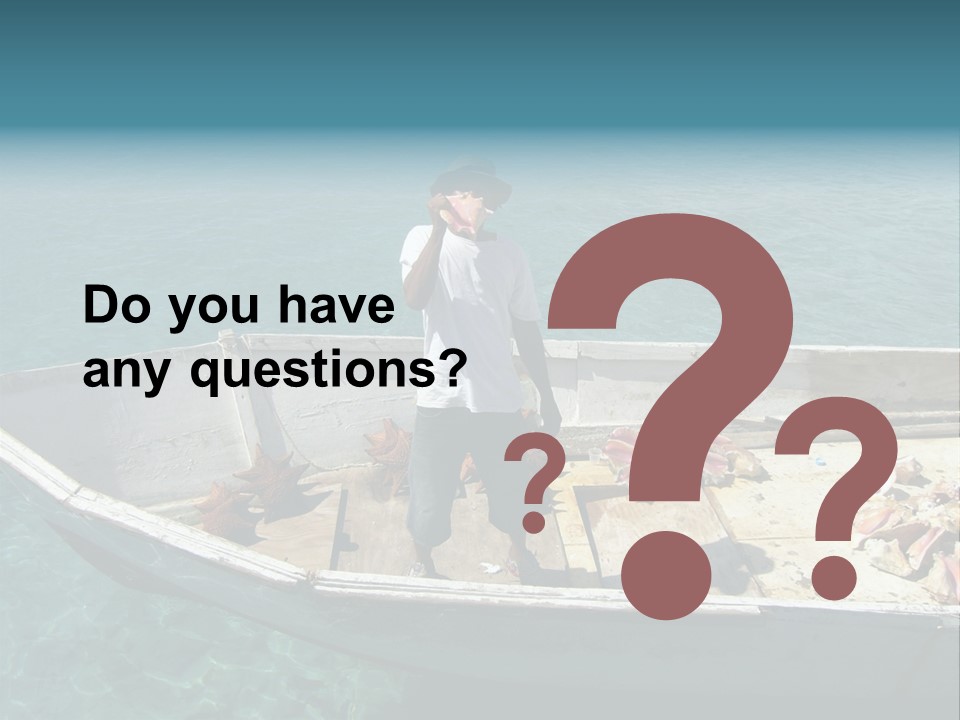 A Man Standing On A Boat In The Water PowerPoint Template