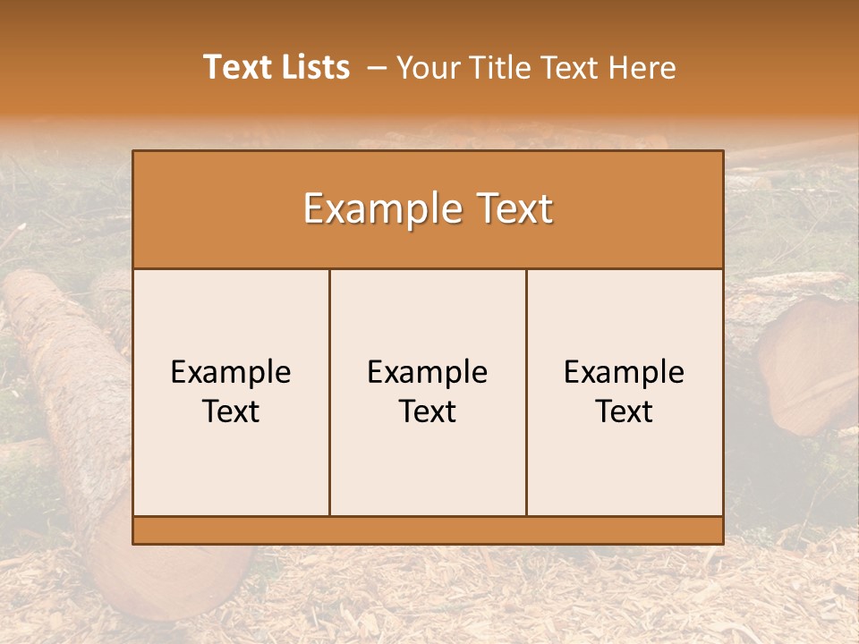 Bunches Of Felled Trees At A Logging Site PowerPoint Template