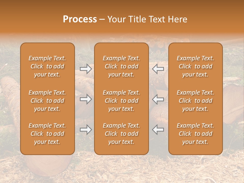 Bunches Of Felled Trees At A Logging Site PowerPoint Template
