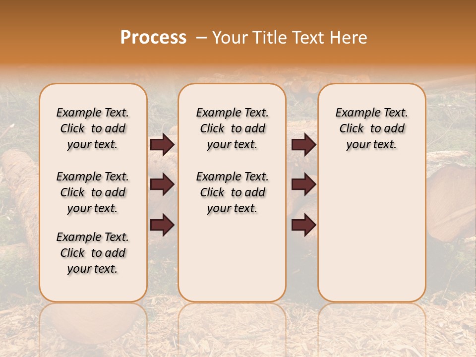 Bunches Of Felled Trees At A Logging Site PowerPoint Template