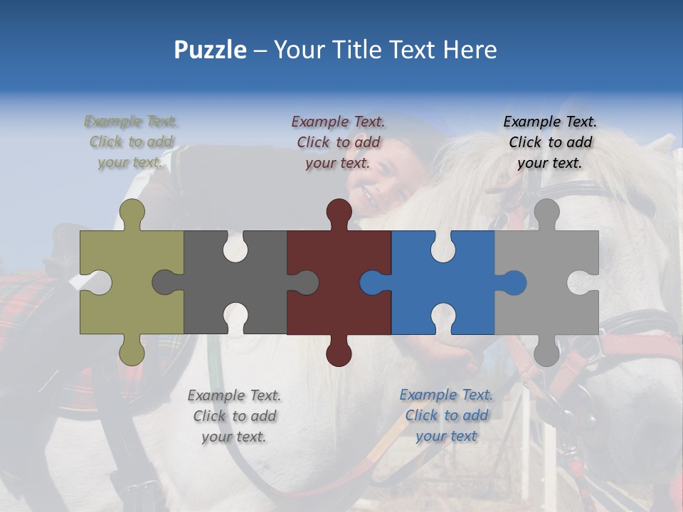 Little Girl And Her Best Friend White Shetland Pony PowerPoint Template