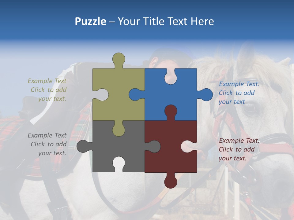 Little Girl And Her Best Friend White Shetland Pony PowerPoint Template