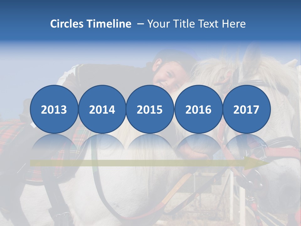 Little Girl And Her Best Friend White Shetland Pony PowerPoint Template