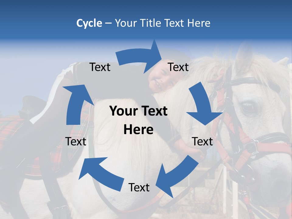 Little Girl And Her Best Friend White Shetland Pony PowerPoint Template