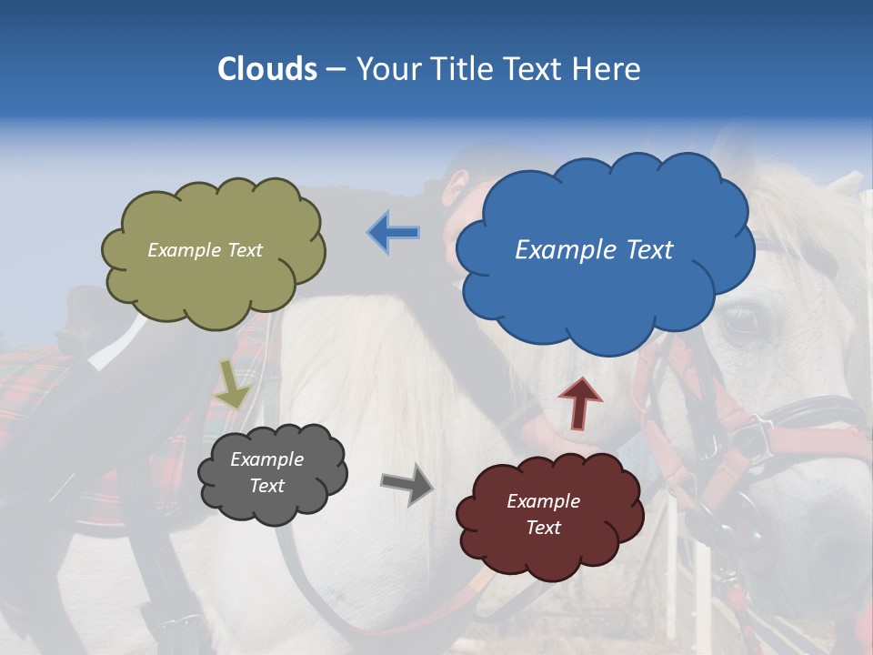 Little Girl And Her Best Friend White Shetland Pony PowerPoint Template