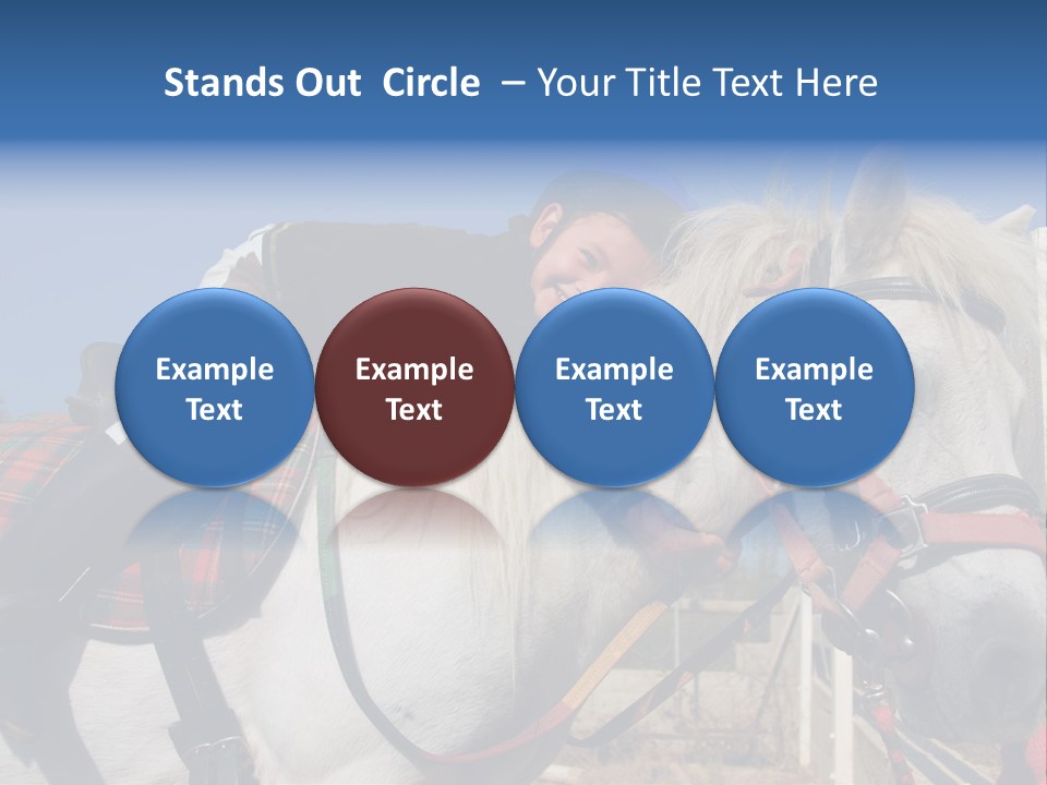 Little Girl And Her Best Friend White Shetland Pony PowerPoint Template