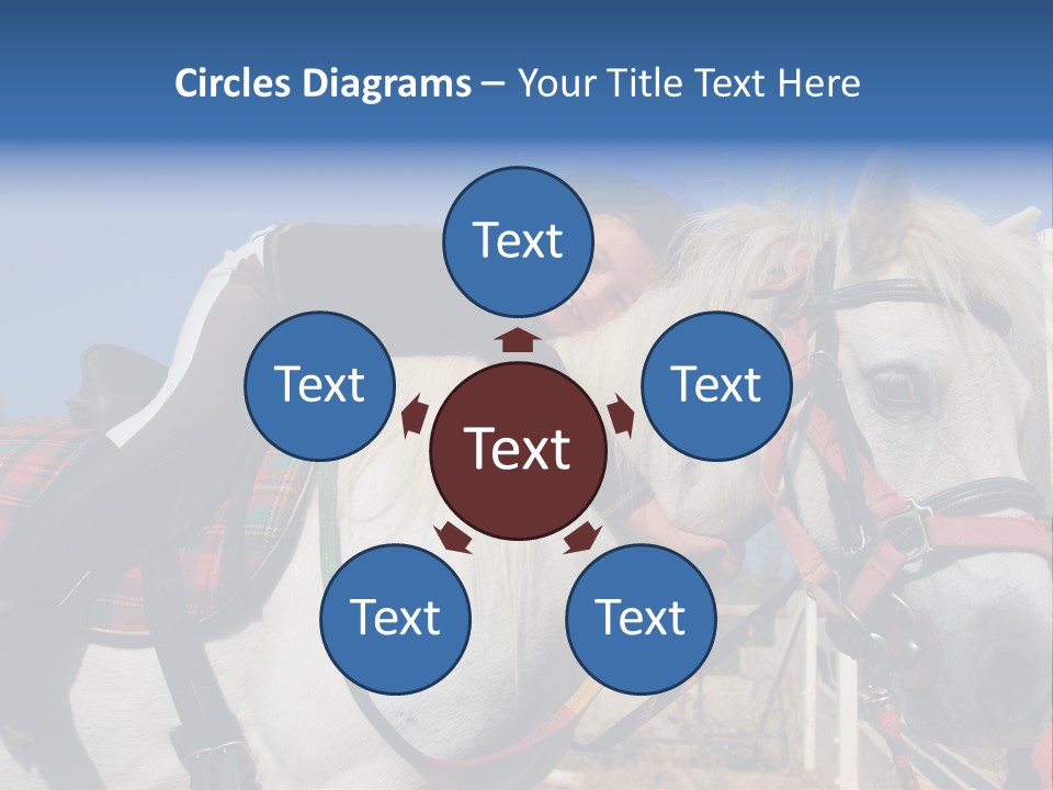 Little Girl And Her Best Friend White Shetland Pony PowerPoint Template