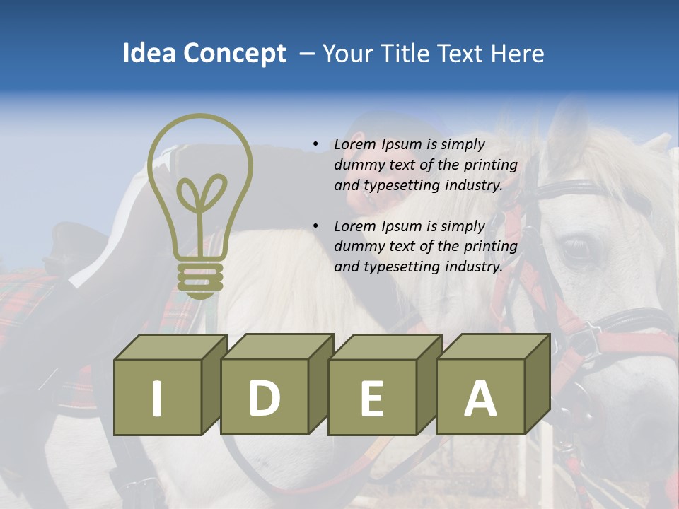 Little Girl And Her Best Friend White Shetland Pony PowerPoint Template