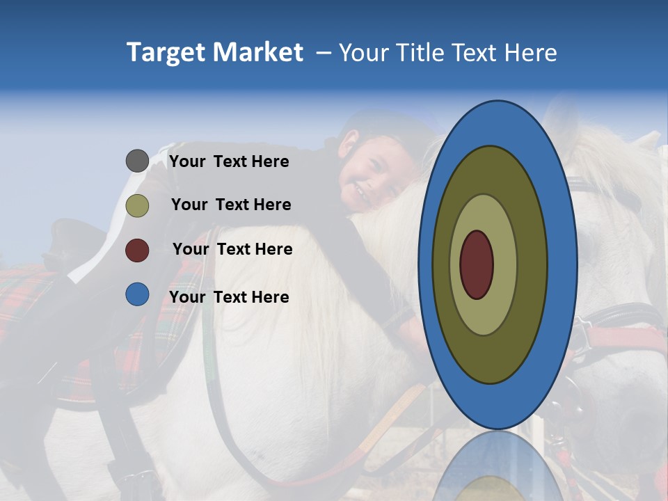 Little Girl And Her Best Friend White Shetland Pony PowerPoint Template