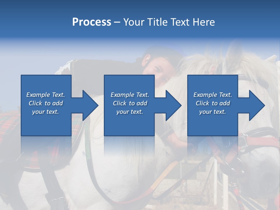 Little Girl And Her Best Friend White Shetland Pony PowerPoint Template