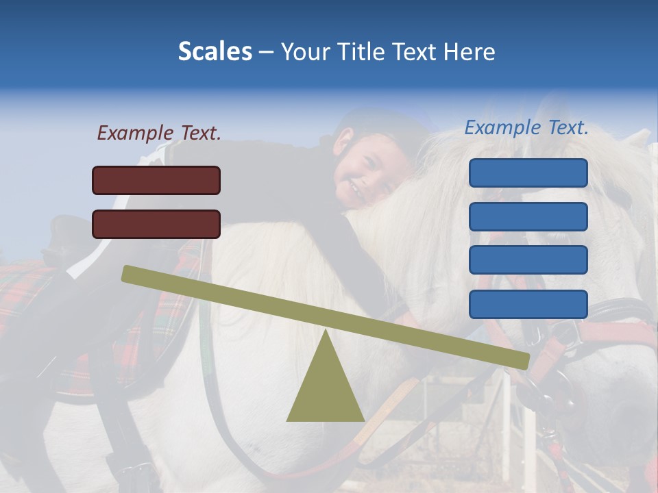 Little Girl And Her Best Friend White Shetland Pony PowerPoint Template