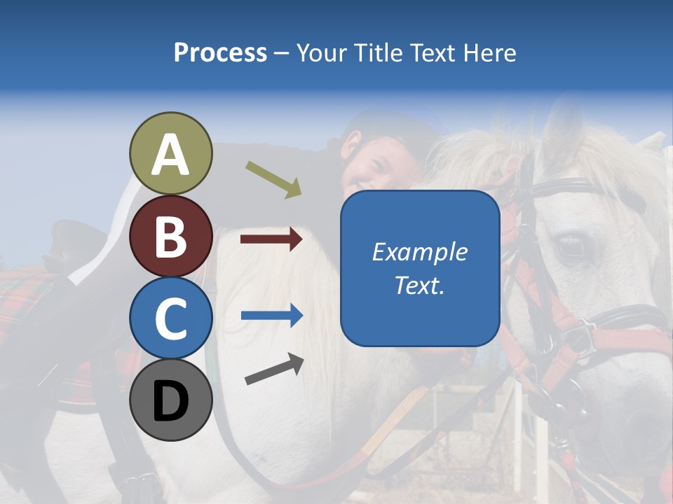 Little Girl And Her Best Friend White Shetland Pony PowerPoint Template