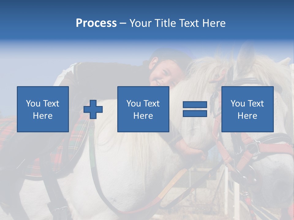 Little Girl And Her Best Friend White Shetland Pony PowerPoint Template