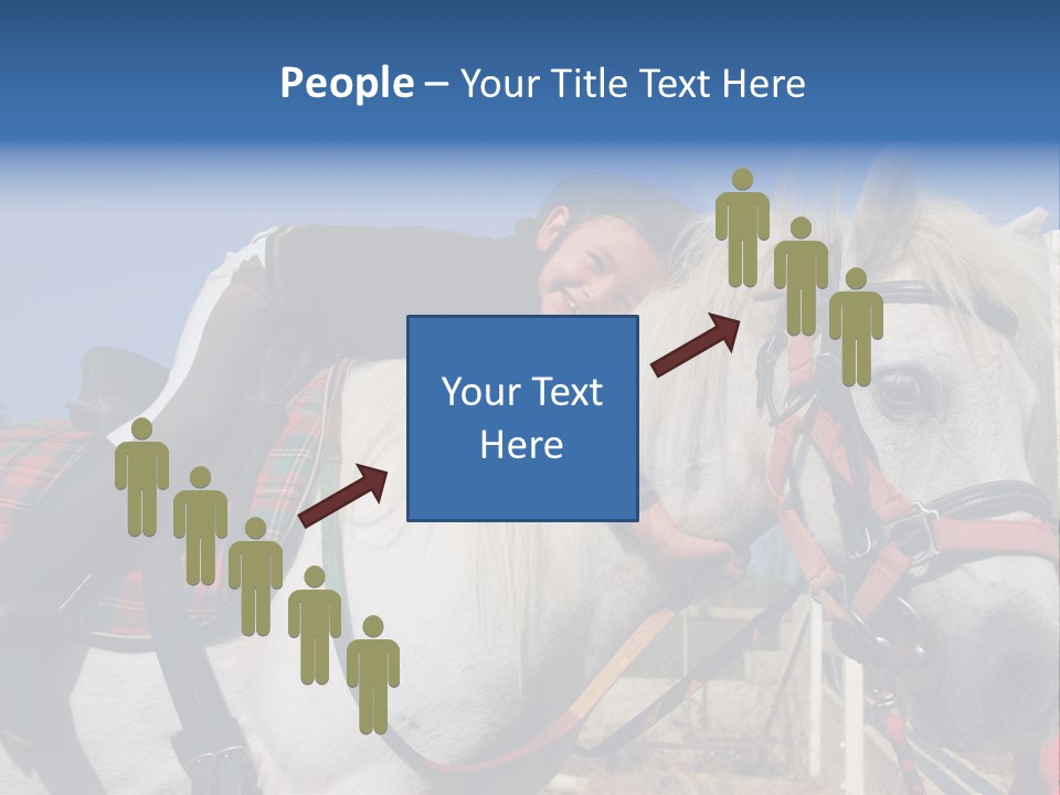 Little Girl And Her Best Friend White Shetland Pony PowerPoint Template