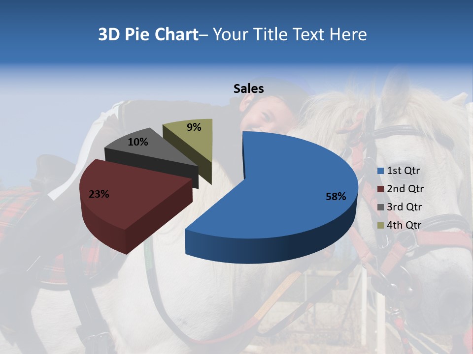 Little Girl And Her Best Friend White Shetland Pony PowerPoint Template