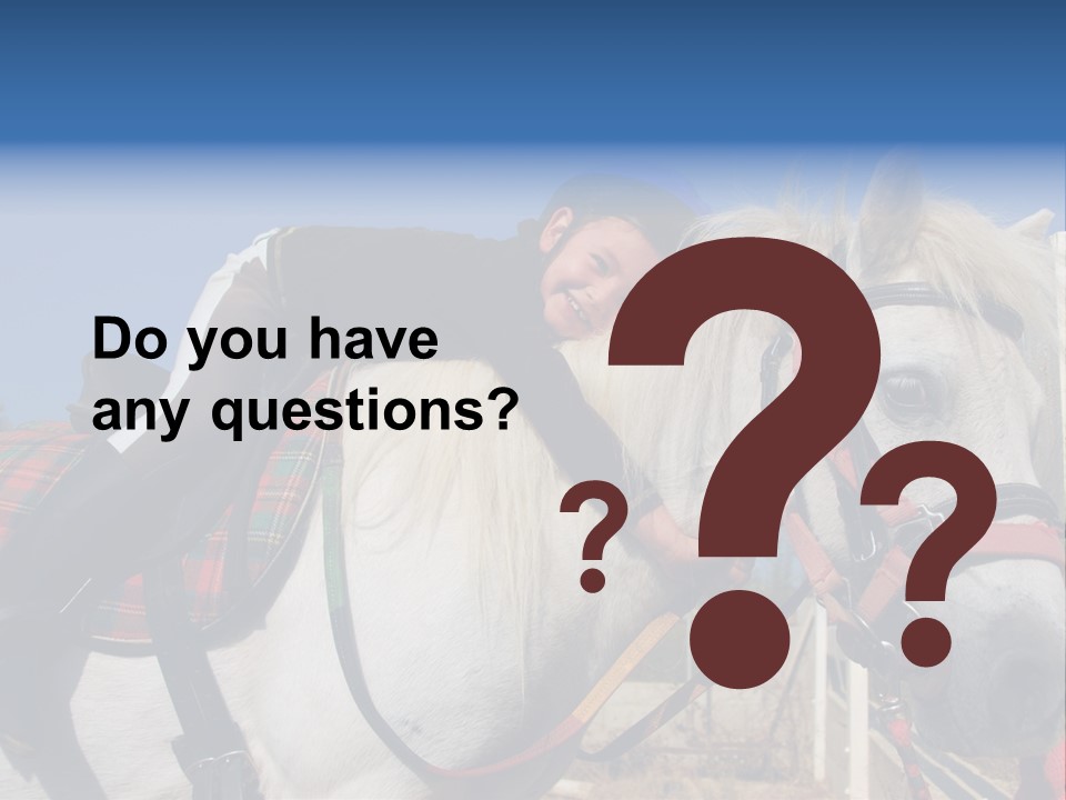 Little Girl And Her Best Friend White Shetland Pony PowerPoint Template