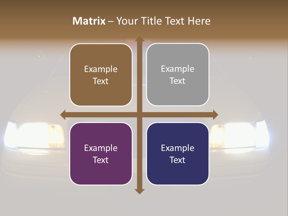 Full Array Of Police Car Lights. PowerPoint Template