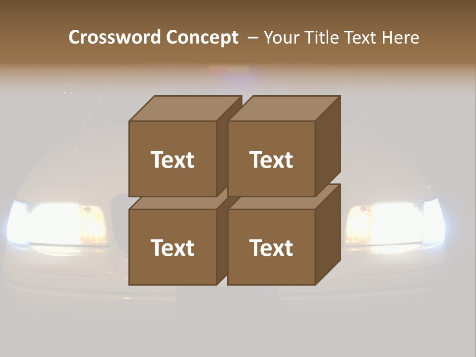 Full Array Of Police Car Lights. PowerPoint Template