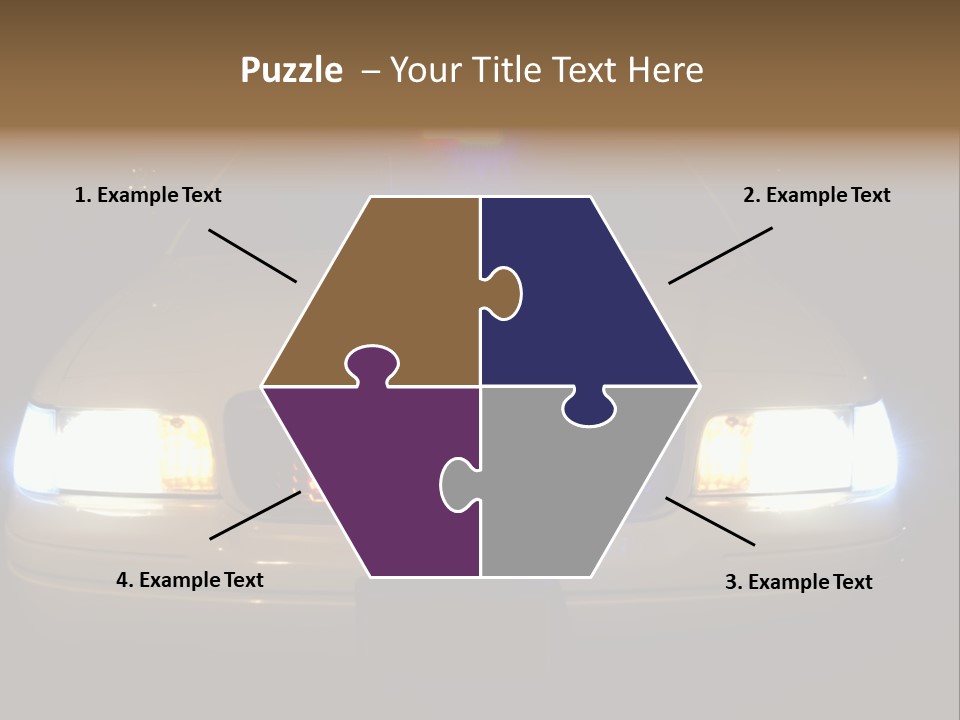 Full Array Of Police Car Lights. PowerPoint Template