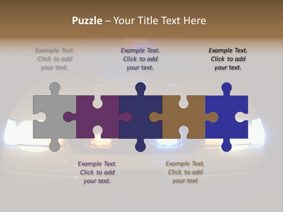 Full Array Of Police Car Lights. PowerPoint Template