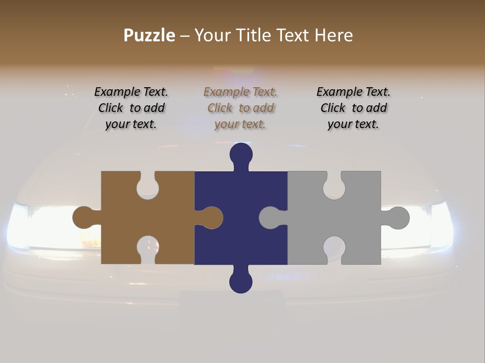 Full Array Of Police Car Lights. PowerPoint Template