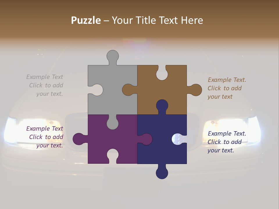 Full Array Of Police Car Lights. PowerPoint Template