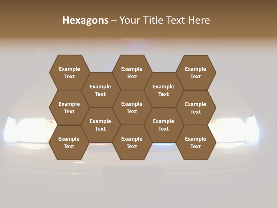 Full Array Of Police Car Lights. PowerPoint Template