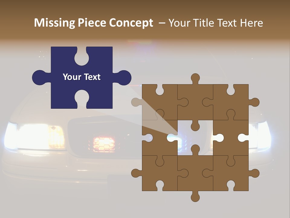 Full Array Of Police Car Lights. PowerPoint Template