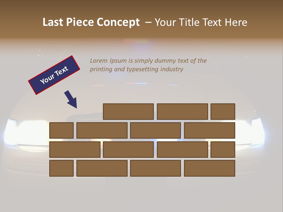 Full Array Of Police Car Lights. PowerPoint Template