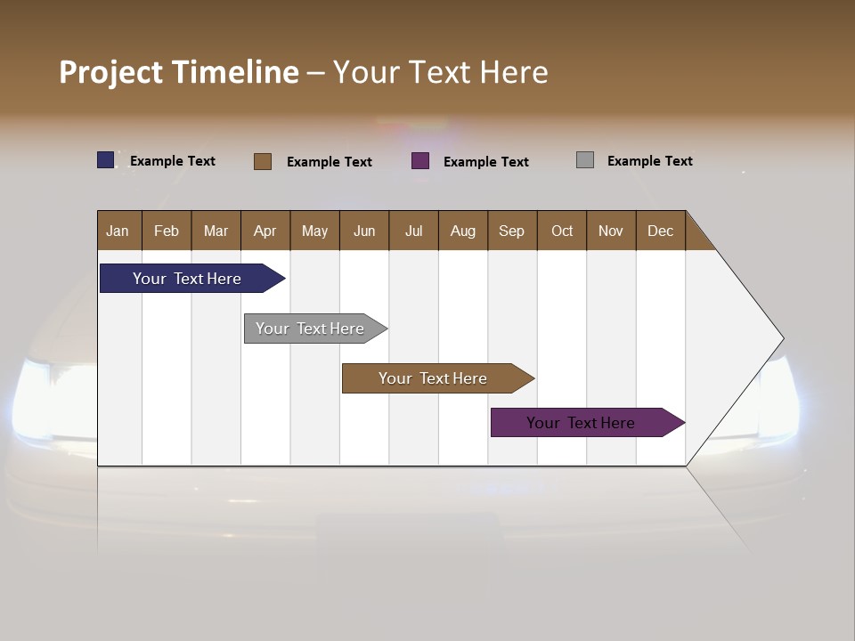 Full Array Of Police Car Lights. PowerPoint Template