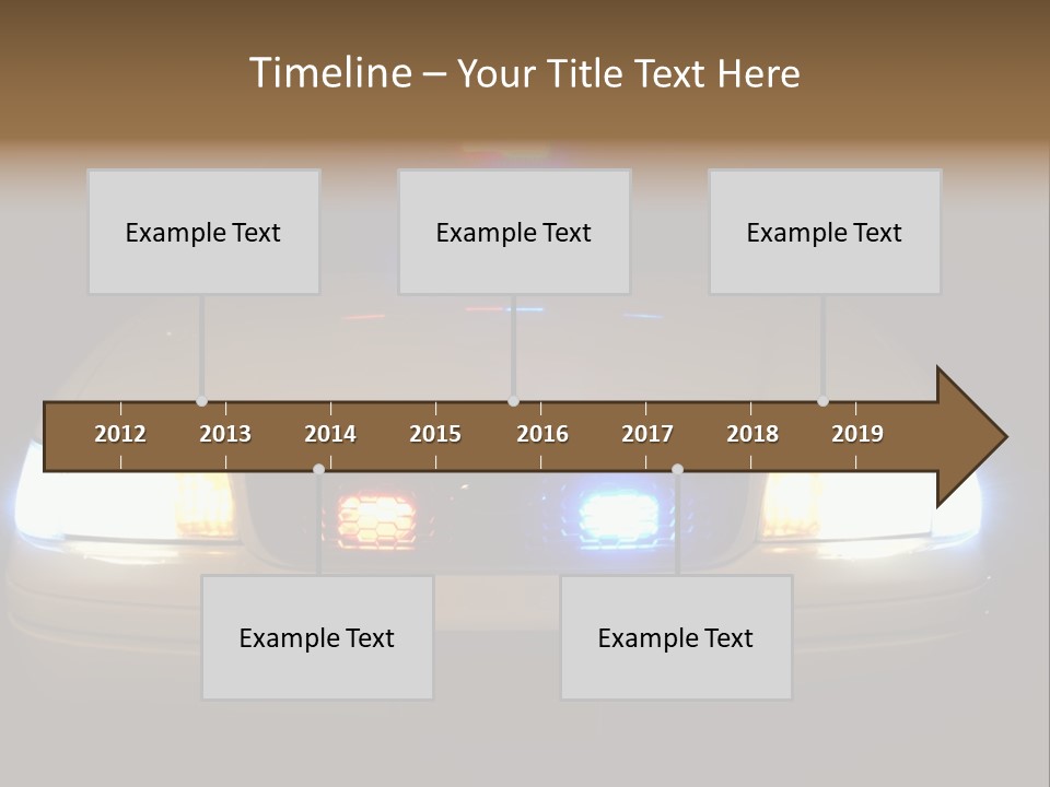 Full Array Of Police Car Lights. PowerPoint Template