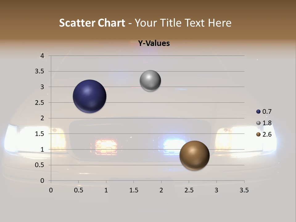 Full Array Of Police Car Lights. PowerPoint Template