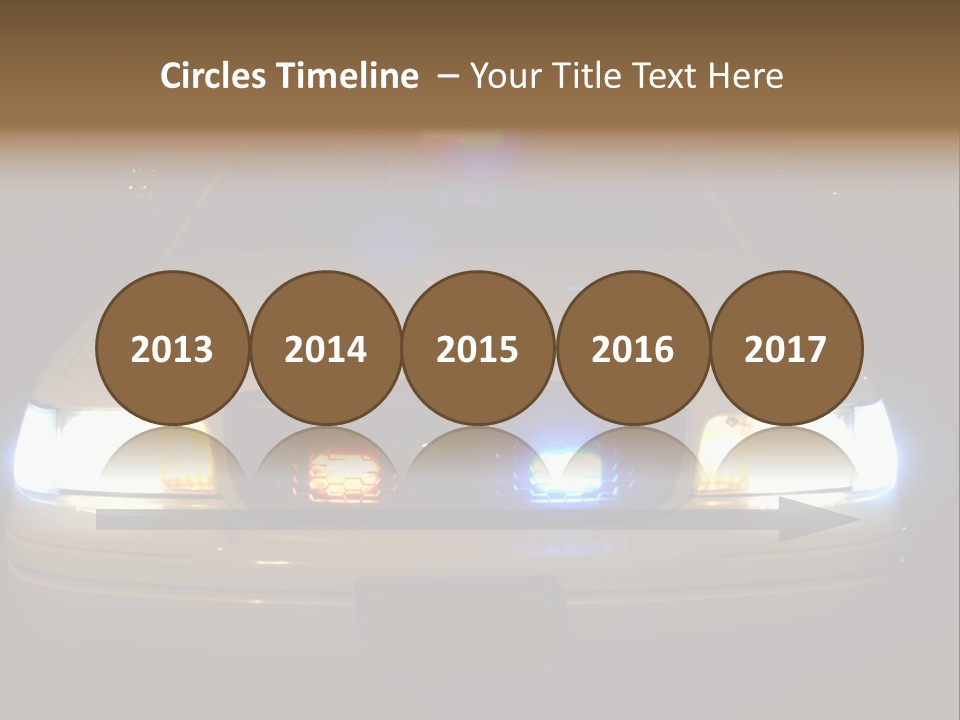 Full Array Of Police Car Lights. PowerPoint Template