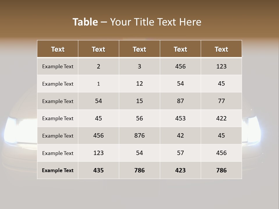 Full Array Of Police Car Lights. PowerPoint Template