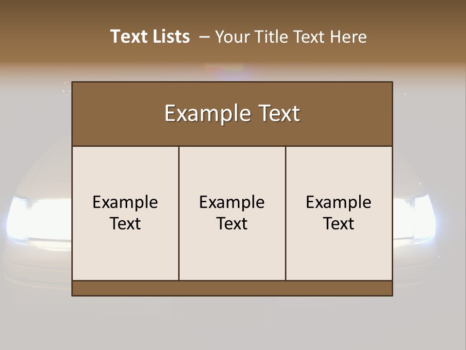 Full Array Of Police Car Lights. PowerPoint Template