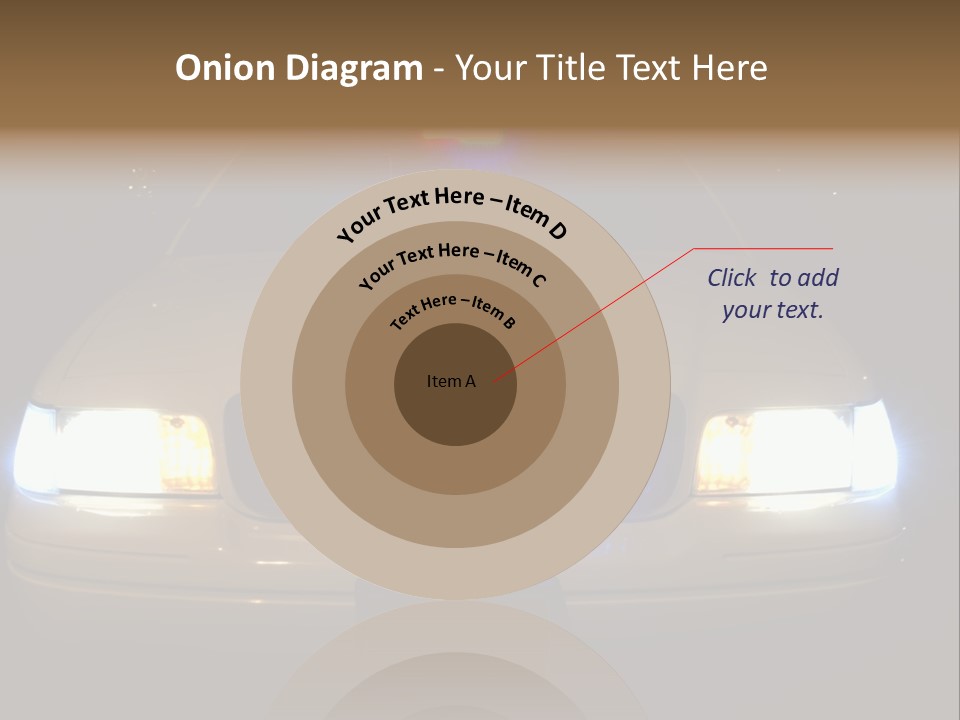 Full Array Of Police Car Lights. PowerPoint Template